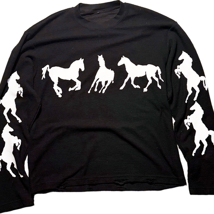 Long Sleeve Thermal Horse Shirt